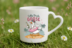 Silly Bride Goose Gett’n Loose, Beach PNG Sublimation Design Product Image 4