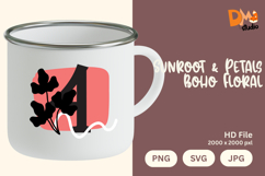 Sunroot &amp; Petals Boho Floral Monogram Product Image 1