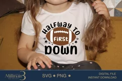 Half Way To One Football Design Svg,My Uncle Baby Bodysuit T Product Image 5