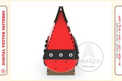 Christmas_gift_box_V6 - laser cut file - Glowforge ready SVG Product Image 5