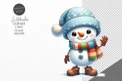 Christmas clipart, Snowman clipart, Winter sublimation Product Image 1