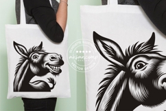 Funny Donkey Woodcut Vector Illustration Bundle 4 Designs Product Image 5