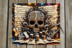 Music &amp; Skulls | 8 Skinny tumbler sublimation designs Product Image 5