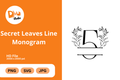 Secret Leaves Line Monogram Product Image 1