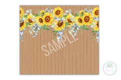 Sunflower Tumbler Wrap Tumbler Sublimation Design PNG Product Image 3