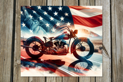 Motorcycle patriot | 4 Skinny tumbler sublimation designs PL Product Image 5