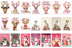 Christmas Card Bundle | Cute animals Merry Christmas card Product Image 10
