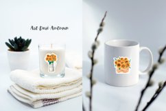 Sunflowers Stickers | Printable Watercolor flowers stickers Product Image 3