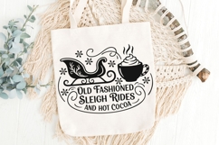 Old Fashioned Sleigh Rides Svg, Farmhouse Christmas Svg. Product Image 6