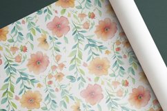 DIgital paper Flower Watercolor Seamless Pattern Product Image 7