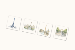 Paris Watercolor Clipart Bundle Product Image 5