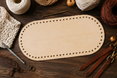Very big basket base oval crochet purse bottom digital file Product Image 5