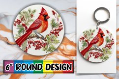 Xmas 3D Embroidery Round Ornament Graphics Product Image 1