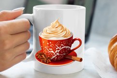 Christmas Cake Clipart, Christmas Cappuccino Clipart Product Image 5