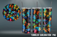 3D Tumbler Wrap| 3D Flowers Art Tumbler Sublimation Product Image 5