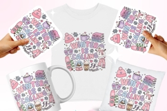 Retro Cozy Winter Clipart - Cute Pink Sublimation Graphics Product Image 2