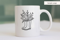 Hand Drawn Fall Boots With Autumn Leaves SVG Product Image 5