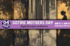 Gothic Mothers Day Digital Paper Bundle PNG Product Image 6