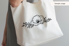 Hand Drawn Poppy Floral Divider SVG Product Image 5