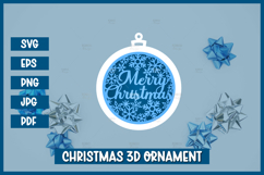 Christmas Ornament SVG,Christmas Paper cut SVG Product Image 1