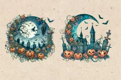 Creepy Halloween clipart. PNG sublimation Product Image 2