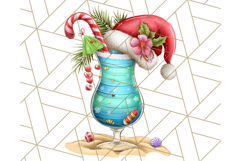 Christmas Penguins The Beach Clipart PNG, Tropical Holiday Product Image 5