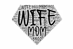 "Empowering Wife Mom Boss cut file for Cricut"