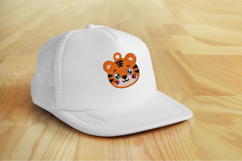 Cute Tiger Keychain Embroidery Design Product Image 5