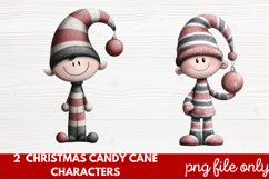 Christmas Candy Cane Characters Clipart Product Image 1