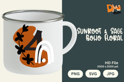 Sunroot &amp; Sage Boho Floral Monogram Product Image 1