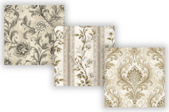 Parisian Toile Digital Paper Pack, French Vintage Floral Product Image 5