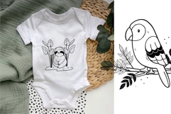 Safari Animals Black and White Clipart PNG SVG Product Image 4