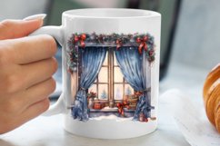 Christmas Window Sublimation Clipart, Christmas Window Product Image 5