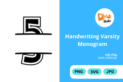 Handwriting Varsity Monogram Product Image 1