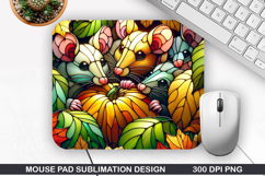 Halloween Rats Mouse Pad Sublimation,Halloween Mouse Pad PNG Product Image 1