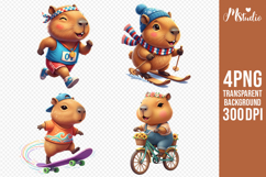 Cute Capybara Sports &amp; Activities PNG Clipart Product Image 1