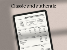 Pay stub form | Personal earning statement template | word Product Image 5
