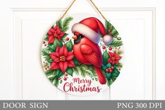 Christmas Bird Door Sign. Christmas Door Sign Sublimation Product Image 1