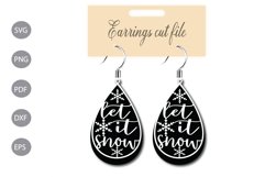 Earrings SVG Template Design Product Image 1