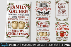 Christmas Kitchen Towel PNG, Christmas PNG, Retro Christmas Product Image 1