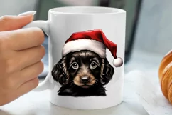 Christmas Peeking Dogs Clipart, Christmas PNG Product Image 5