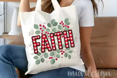 Faith Embroidery PNG, Floral Christian Sublimation Product Image 4