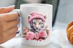 Cute Pink Christmas Animals Clipart Sublimation Product Image 5