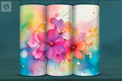 4 Spring Blossom Tumbler Sublimation, 20 oz Tumbler Wrap Product Image 2