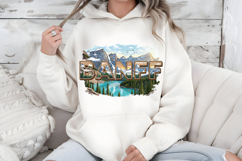 Banff National Park PNG, Vintage Canada Mountain Sublimation Product Image 6