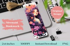 Mermaid Bookmark Design, Mermaid Sublimation Printable Product Image 1