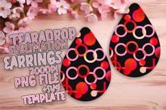 Abstract Neon Teardrop Earring Sublimation Design Product Image 1