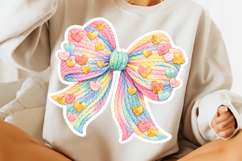 Faux Yarn Easter Bow PNG, Latch Hook Easter Bow PNG, Bow PNG Product Image 5