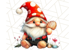 Cute Beach Gnome PNG, Summer Gnome Clipart, Digital Art Product Image 5