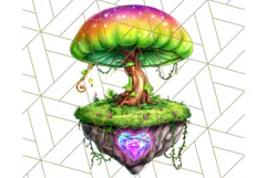 Bright Floating Island PNG Clipart for Fantasy Worlds & Maps Product Image 5